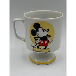 Vintage Disneyland Walt Disney World Mickey Mouse Pedestal Mug Japan